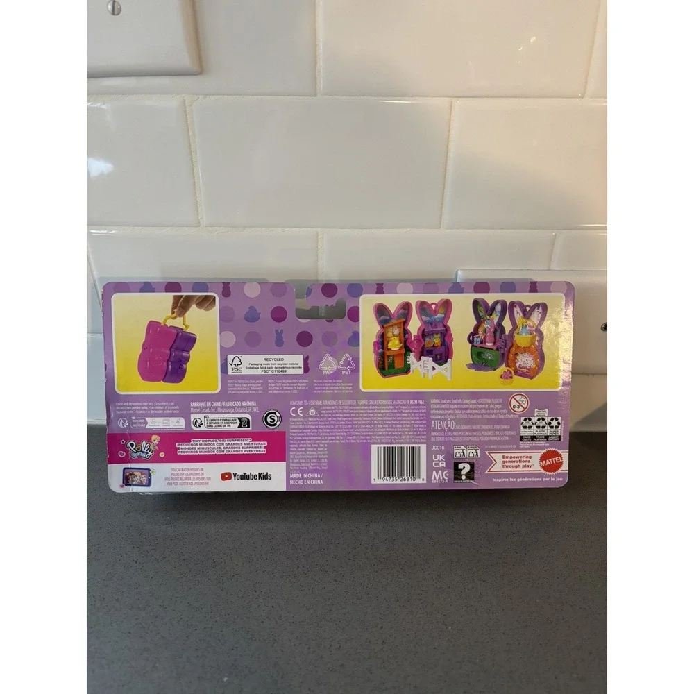Polly Pocket x Easter PEEPS 6 Micro Dolls & 2 Playsets 6 Access. & 1 Clip On NEW
